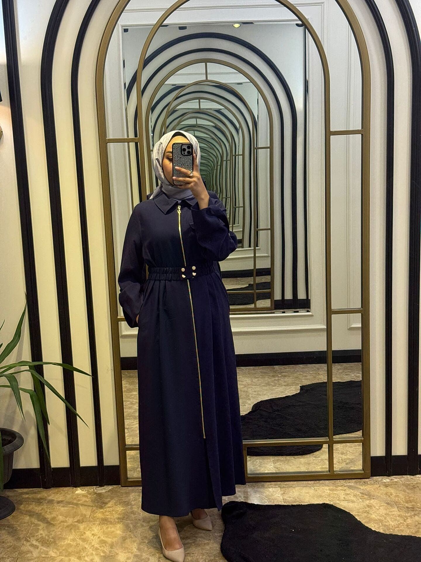 NUSS ELBİSE LACİVERT