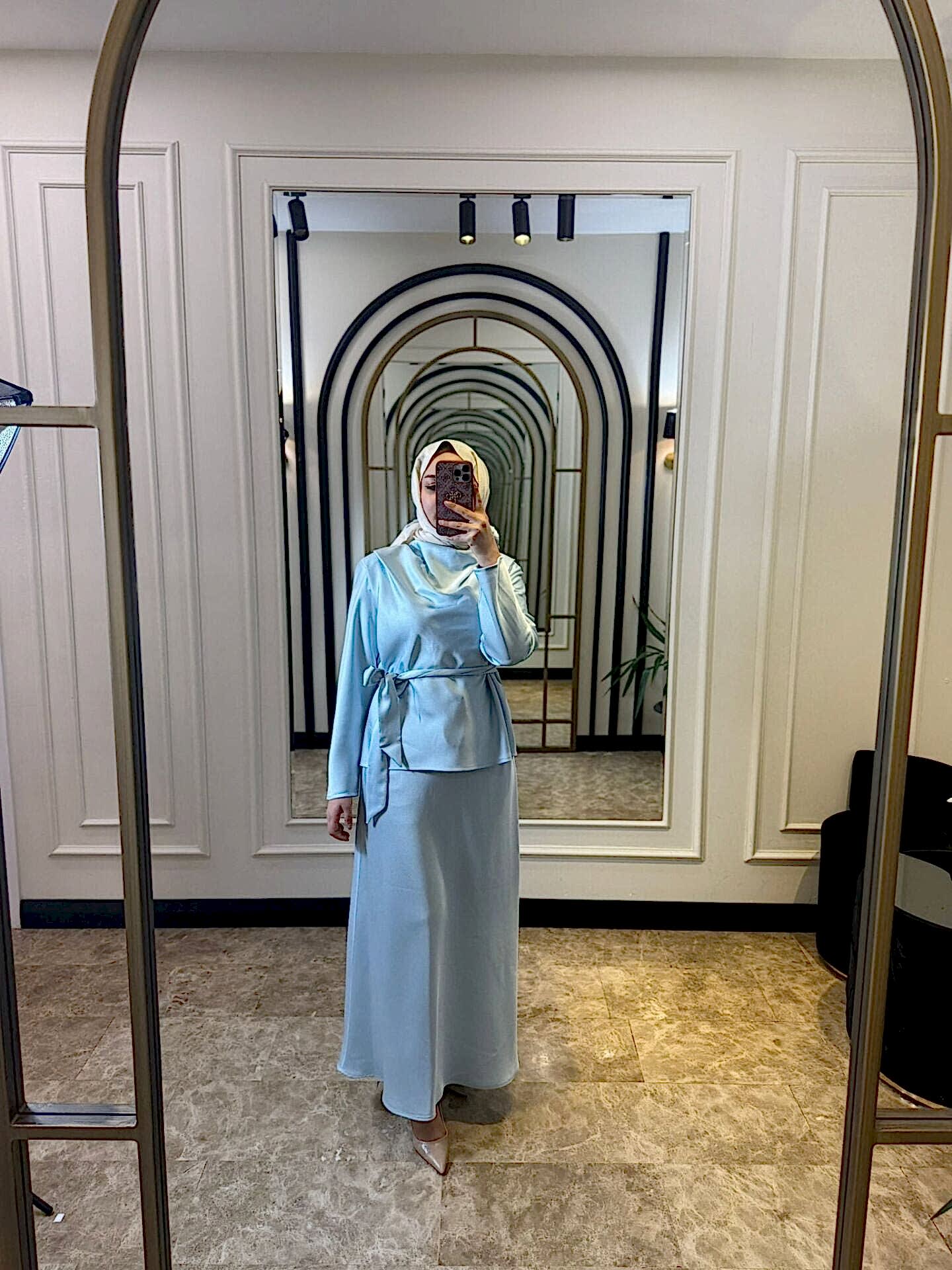 MSM SATİN GRACE ETEKLİ TAKIM