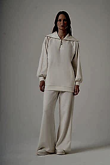 NUSS ŞERİT DETAY TAKIM EKRU