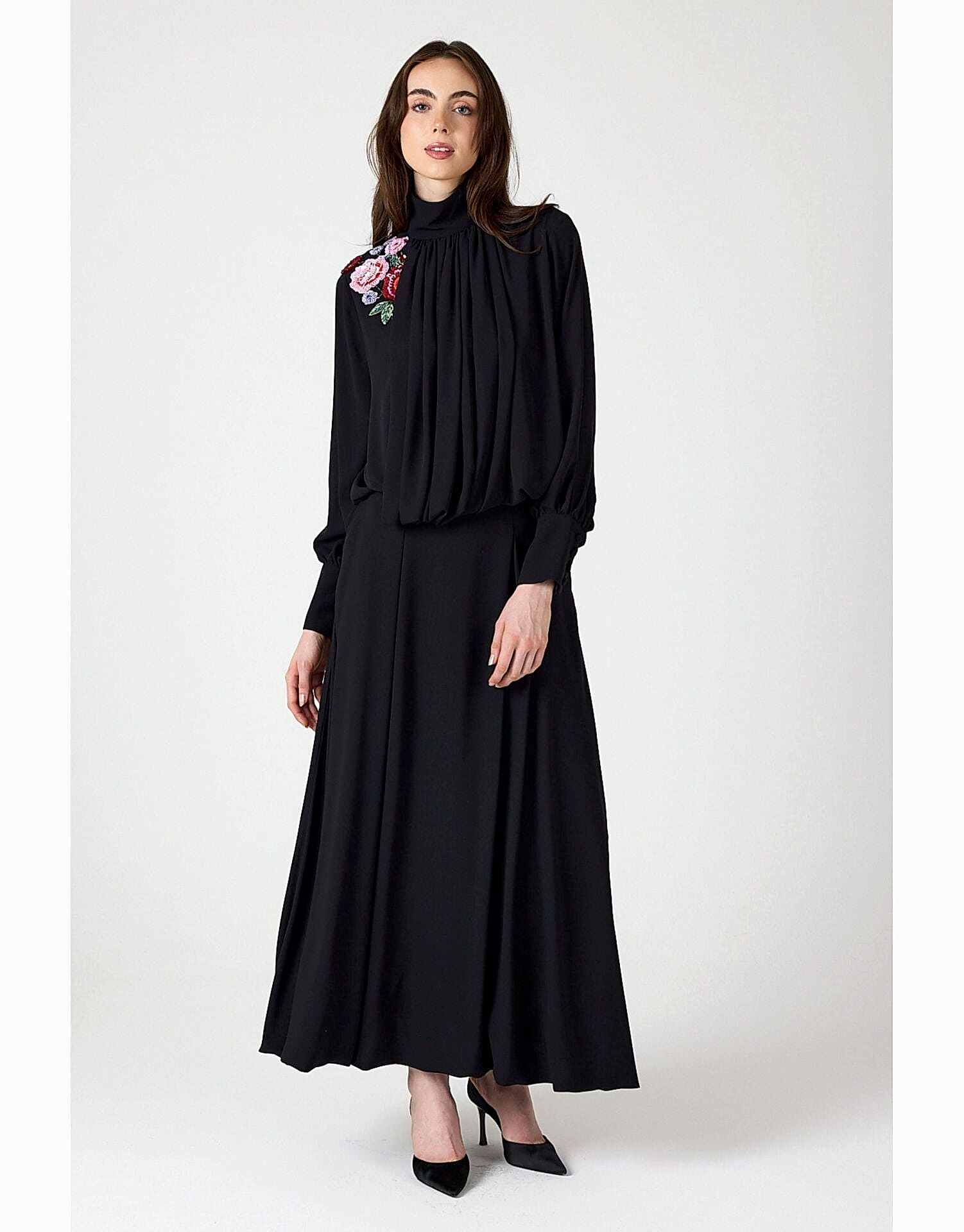 SELVİ ÇETİN BALON ETEK SİYAH