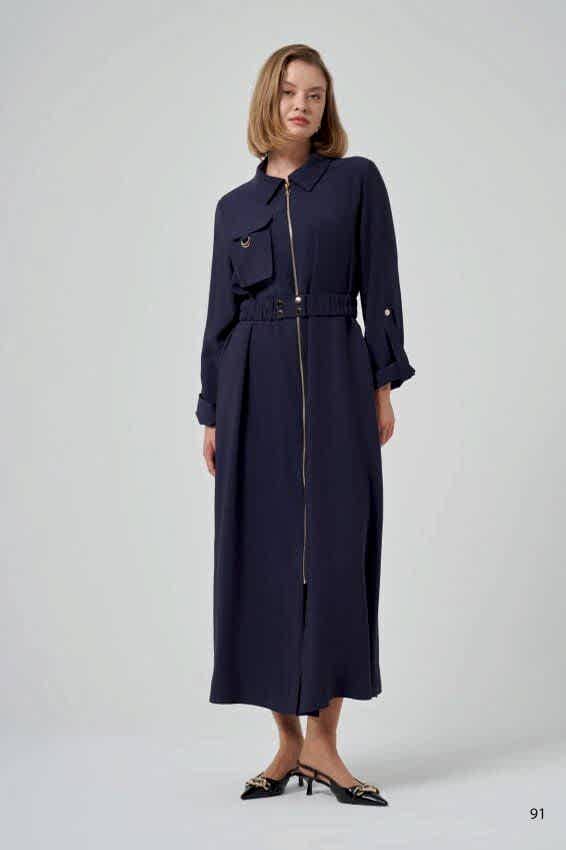 NUSS LACİVERT ELBİSE