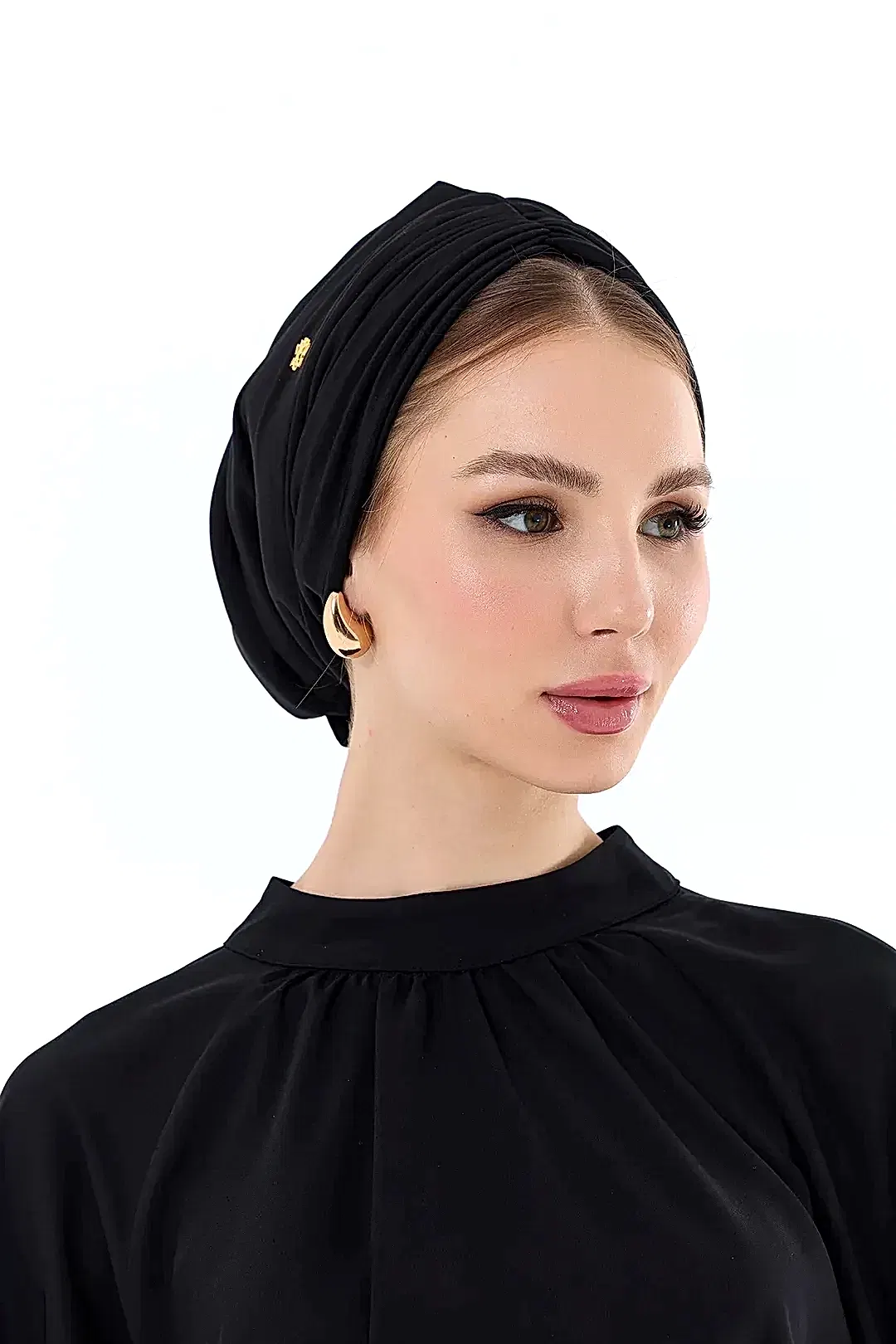 Sisre Drapeli Dolgulu Günlük Bone Siyah