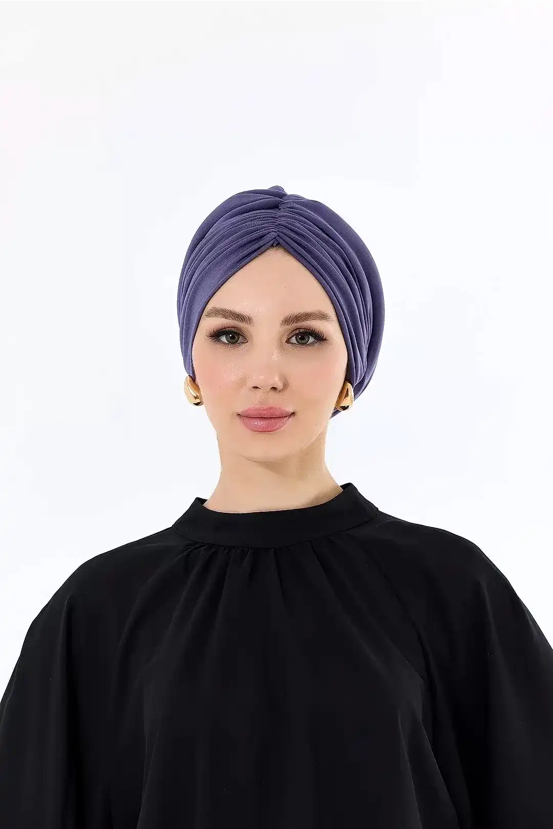 Sisre Drapeli Dolgulu Günlük Bone Lavanta